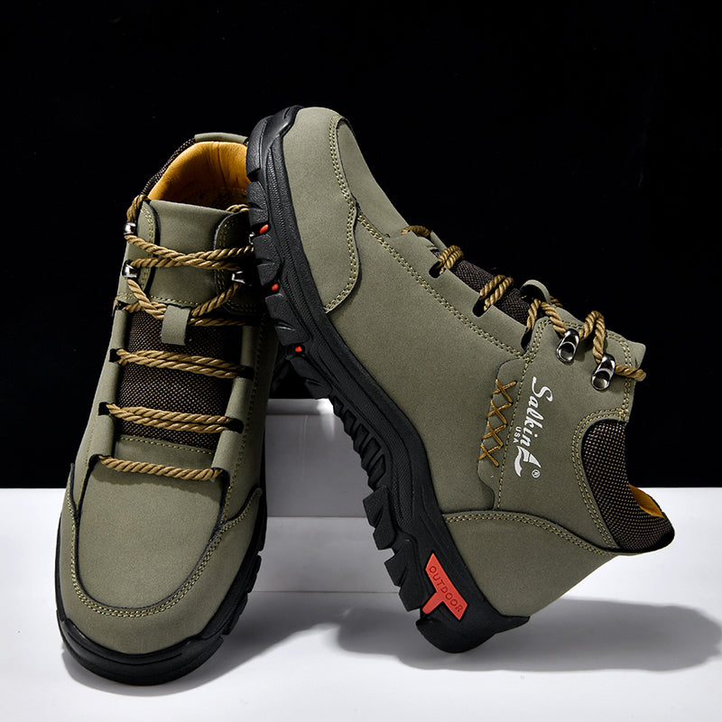 ⏰Limited-Time 70% OFF–Men’s Orthopedic Handmade Leather Boots For All-Day Comfort–Pressure Relief, Waterproof, Slip-Resistant, Wide Toe Box