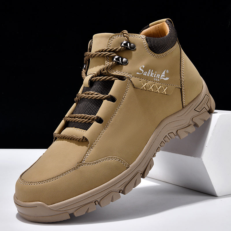 ⏰Limited-Time 70% OFF–Men’s Orthopedic Handmade Leather Boots For All-Day Comfort–Pressure Relief, Waterproof, Slip-Resistant, Wide Toe Box