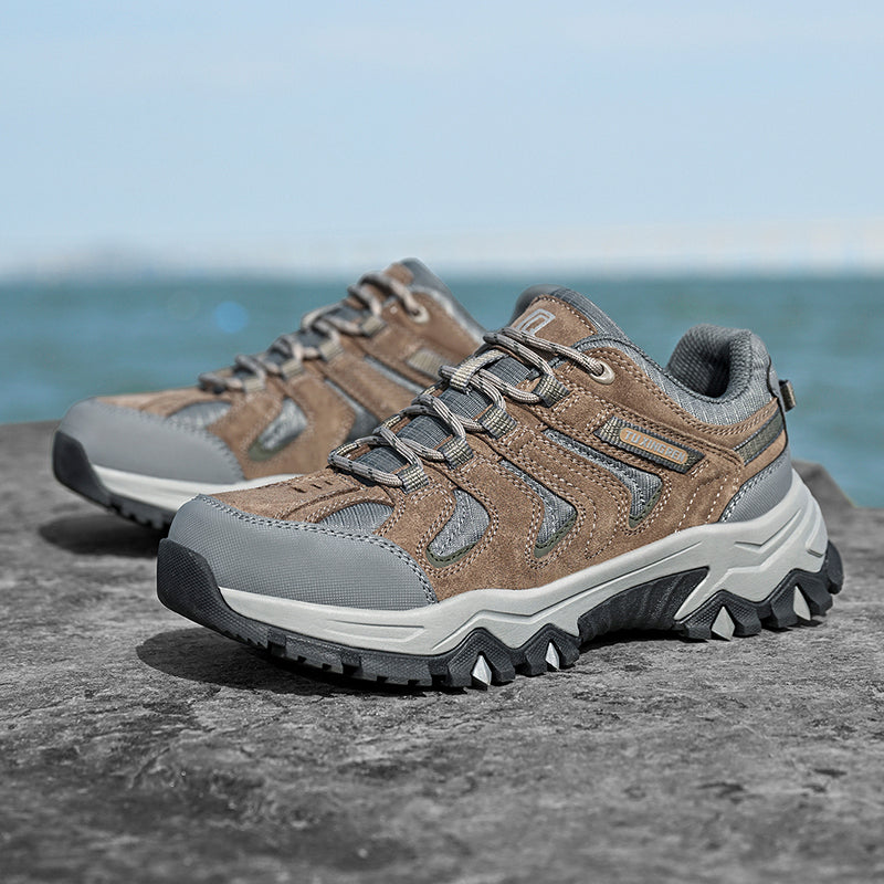 Men’s Composite Toe Outdoor Hiking Shoes, Arch Support, Wide Fit, Lightweight Comfort & Slip-Resistant Grip