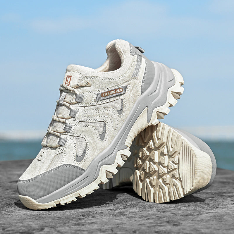 Men’s Composite Toe Outdoor Hiking Shoes, Arch Support, Wide Fit, Lightweight Comfort & Slip-Resistant Grip