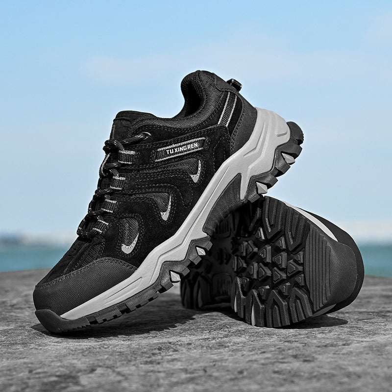Men’s Composite Toe Outdoor Hiking Shoes, Arch Support, Wide Fit, Lightweight Comfort & Slip-Resistant Grip