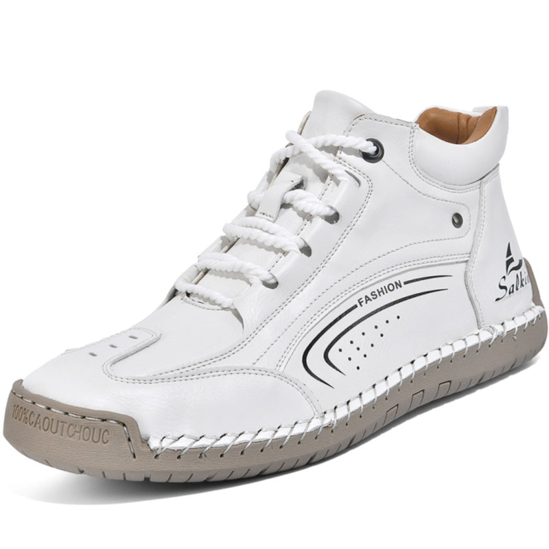 Men’s Handmade Leather Work & Outdoor Boots, Waterproof, Arch Support, Wide Fit, All-Day Comfort