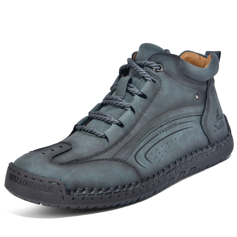 Men’s Handmade Leather Work & Outdoor Boots, Waterproof, Arch Support, Wide Fit, All-Day Comfort