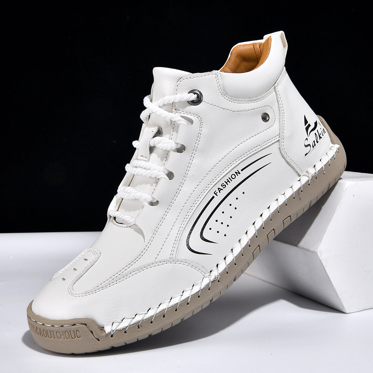 Men’s Handmade Leather Work & Outdoor Boots, Waterproof, Arch Support, Wide Fit, All-Day Comfort