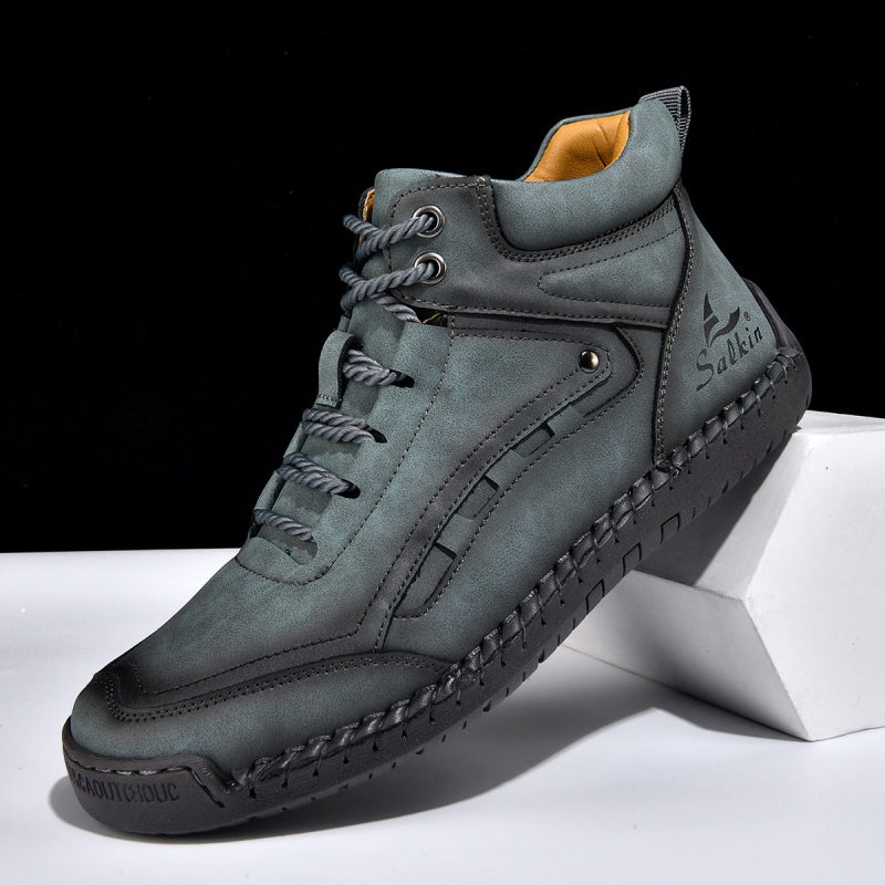 ⏰Limited-Time 70% OFF –Men’s Orthopedic Leather Work Boots – Pain Relief, Waterproof, Non-Slip, Arch & Ankle Support