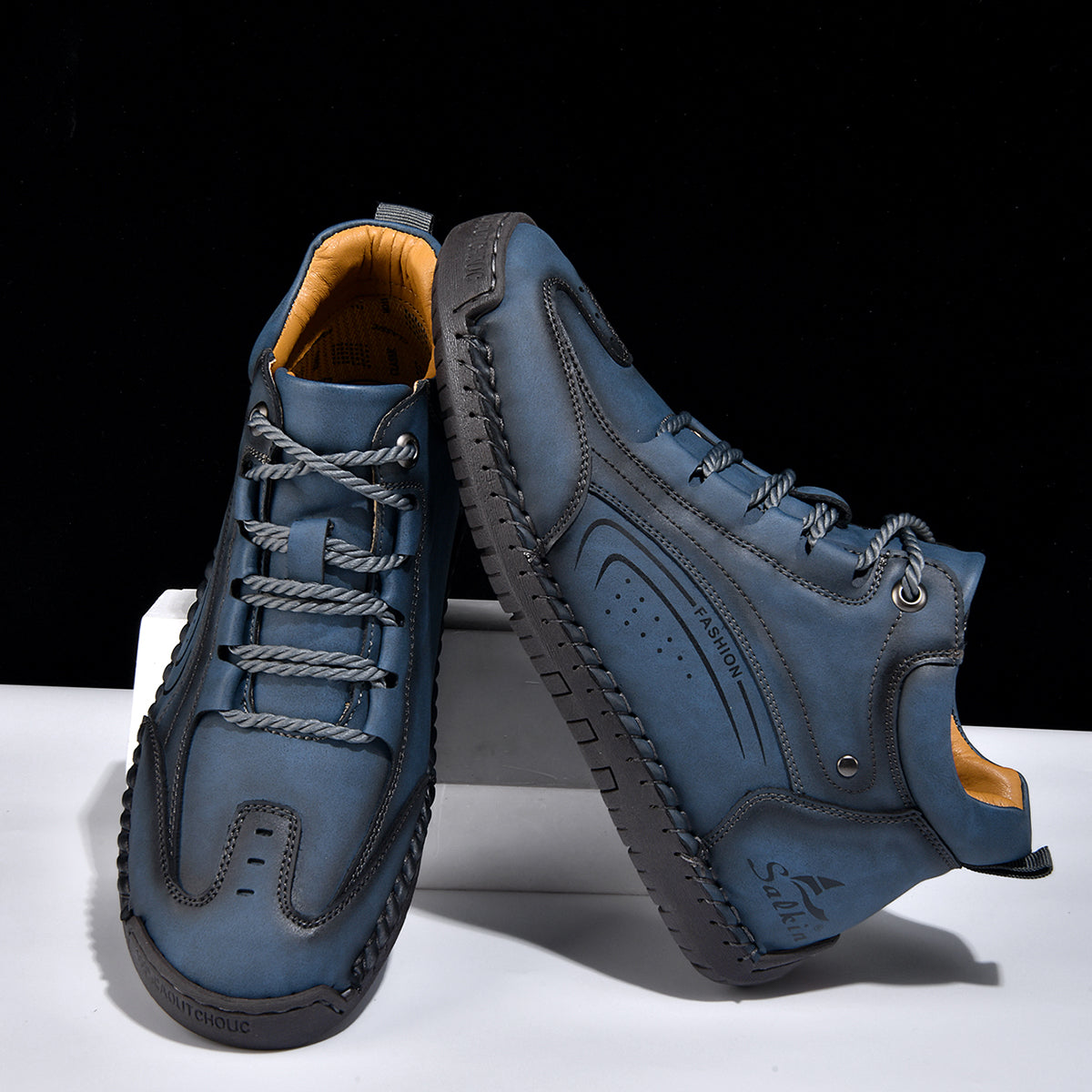 Men’s Handmade Leather Work & Outdoor Boots, Waterproof, Arch Support, Wide Fit, All-Day Comfort