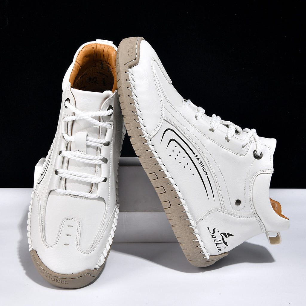 Men’s Handmade Leather Work & Outdoor Boots, Waterproof, Arch Support, Wide Fit, All-Day Comfort