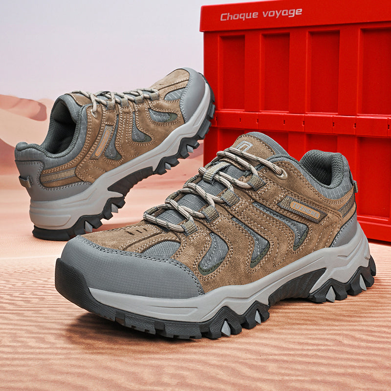 Men’s Composite Toe Outdoor Hiking Shoes, Arch Support, Wide Fit, Lightweight Comfort & Slip-Resistant Grip