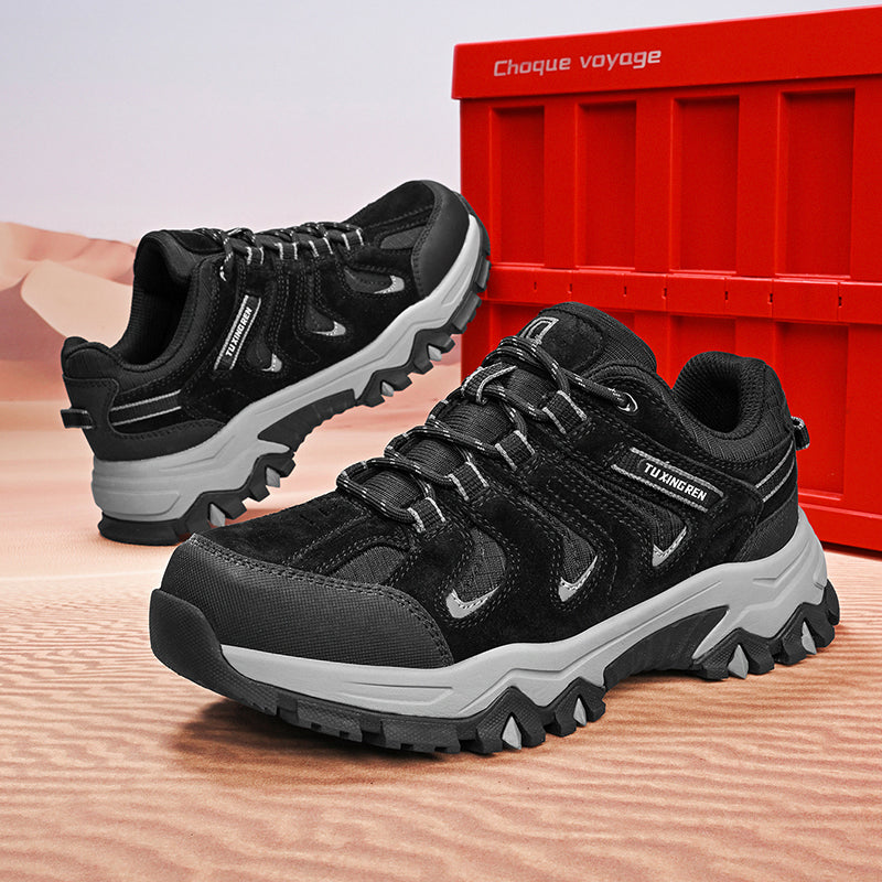 Men’s Composite Toe Outdoor Hiking Shoes, Arch Support, Wide Fit, Lightweight Comfort & Slip-Resistant Grip