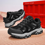 Men’s Composite Toe Outdoor Hiking Shoes, Arch Support, Wide Fit, Lightweight Comfort & Slip-Resistant Grip