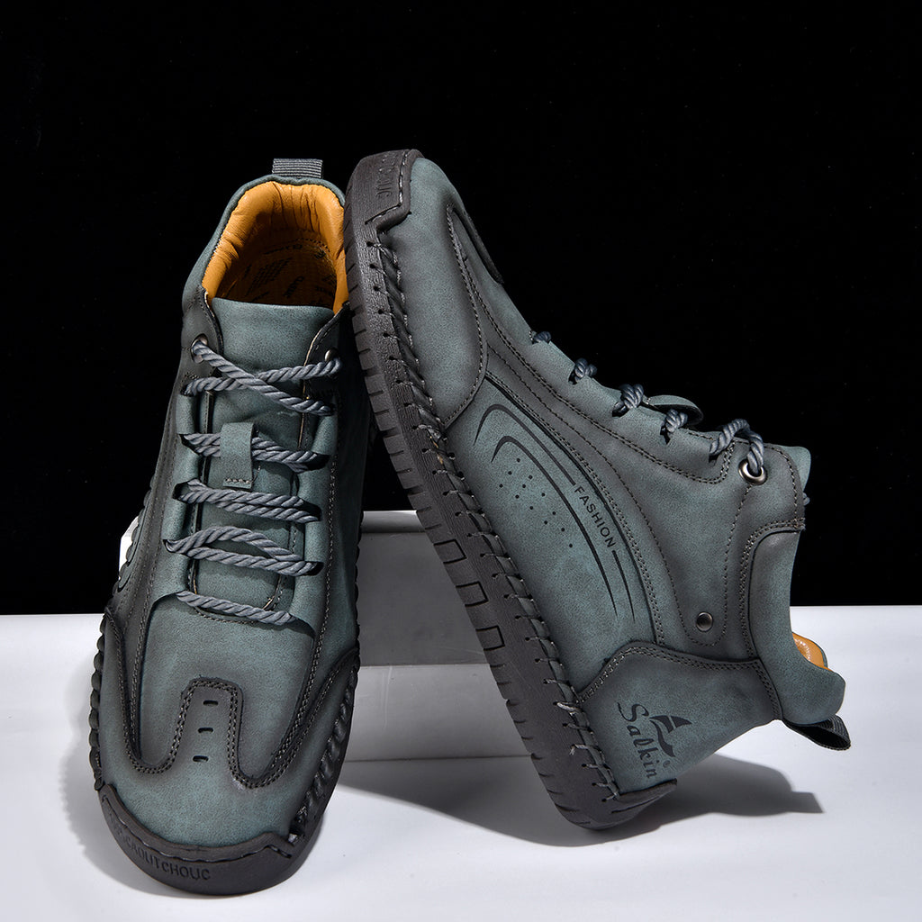 Men’s Handmade Leather Work & Outdoor Boots, Waterproof, Arch Support, Wide Fit, All-Day Comfort