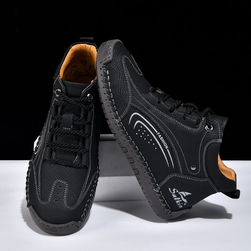 Men’s Handmade Leather Work & Outdoor Boots, Waterproof, Arch Support, Wide Fit, All-Day Comfort