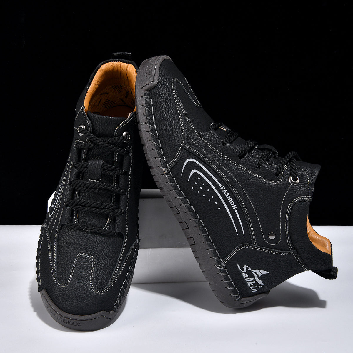 Men’s Handmade Leather Work & Outdoor Boots, Waterproof, Arch Support, Wide Fit, All-Day Comfort