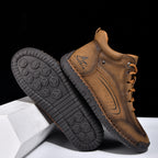 Men’s Handmade Leather Work & Outdoor Boots, Waterproof, Arch Support, Wide Fit, All-Day Comfort