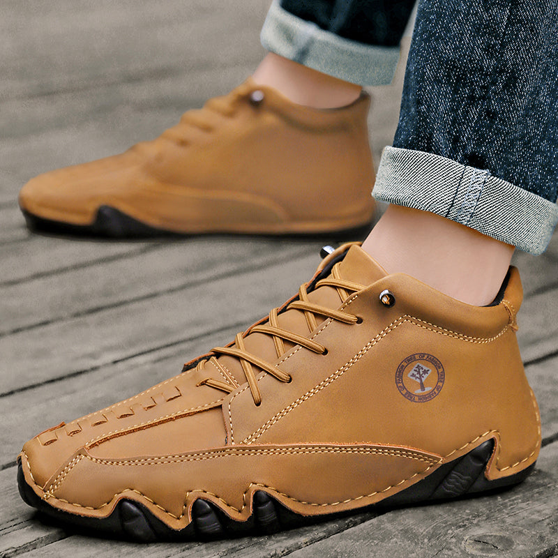 ⏰Limited Time Sale 70% OFF– Mens Casual Driving Shoes-Wide Toe, Arch Support, Waterproof, Pressure Relief Walking Sneakers