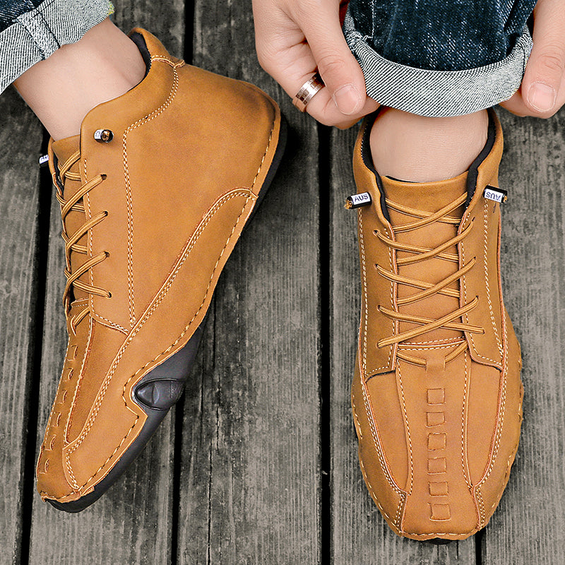 ⏰Limited Time Sale 70% OFF– Mens Casual Driving Shoes-Wide Toe, Arch Support, Waterproof, Pressure Relief Walking Sneakers