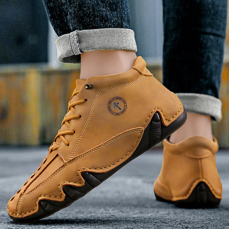⏰Limited Time Sale 70% OFF– Mens Casual Driving Shoes-Wide Toe, Arch Support, Waterproof, Pressure Relief Walking Sneakers