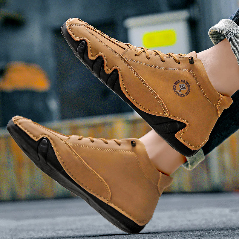 ⏰Limited Time Sale 70% OFF– Mens Casual Driving Shoes-Wide Toe, Arch Support, Waterproof, Pressure Relief Walking Sneakers