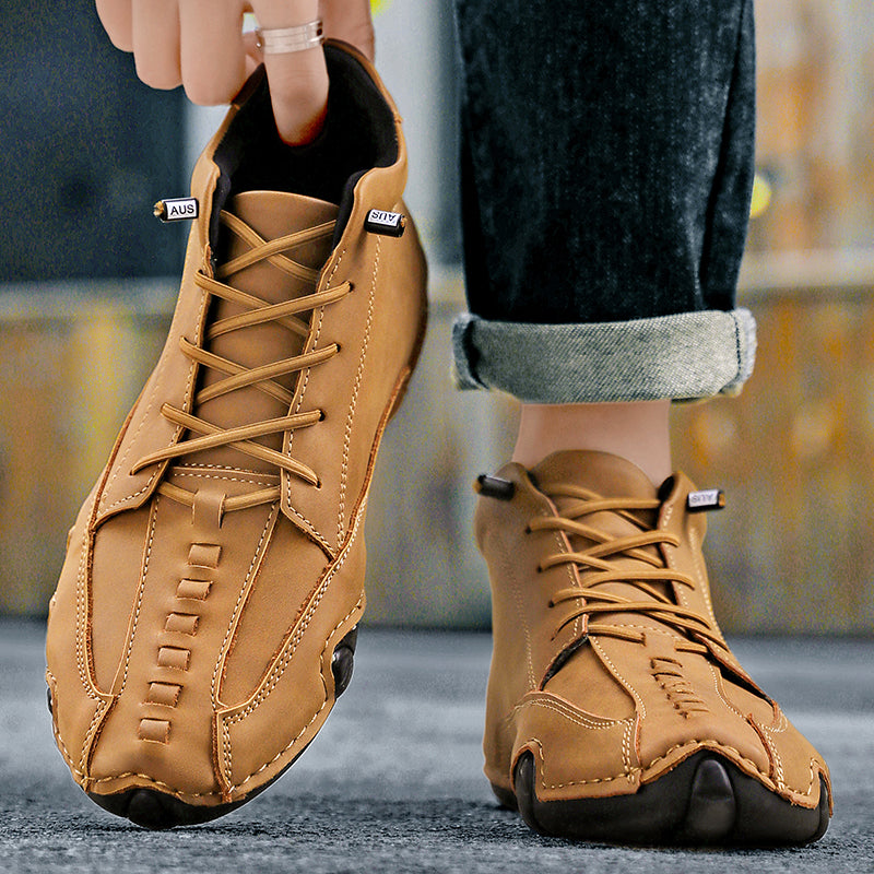 ⏰Limited Time Sale 70% OFF– Mens Casual Driving Shoes-Wide Toe, Arch Support, Waterproof, Pressure Relief Walking Sneakers
