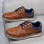 Men’s Comfort Leather Work Shoes – Arch Support, Pressure Relief, Lightweight & Slip-Resistant for All-Day Wear