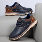 Men’s Comfort Leather Work Shoes – Arch Support, Pressure Relief, Lightweight & Slip-Resistant for All-Day Wear