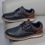 Men’s Comfort Leather Work Shoes – Arch Support, Pressure Relief, Lightweight & Slip-Resistant for All-Day Wear