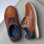 Men’s Comfort Leather Work Shoes – Arch Support, Pressure Relief, Lightweight & Slip-Resistant for All-Day Wear