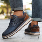 Men’s Comfort Leather Work Shoes – Arch Support, Pressure Relief, Lightweight & Slip-Resistant for All-Day Wear
