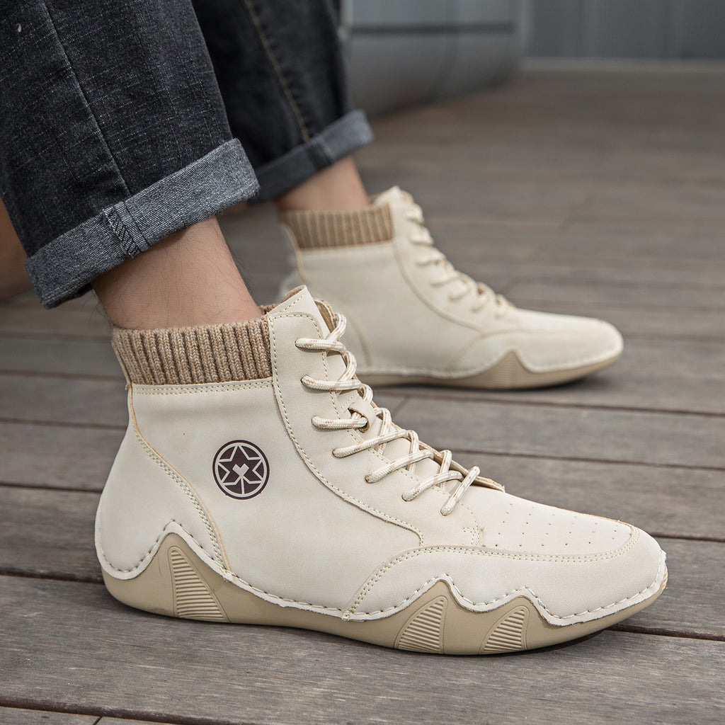 ⏰Limited-Time 70% OFF – Men’s Handmade Orthopedic Leather Boots – Wide Toe Box, Waterproof, Arch Support & Pressure Relief