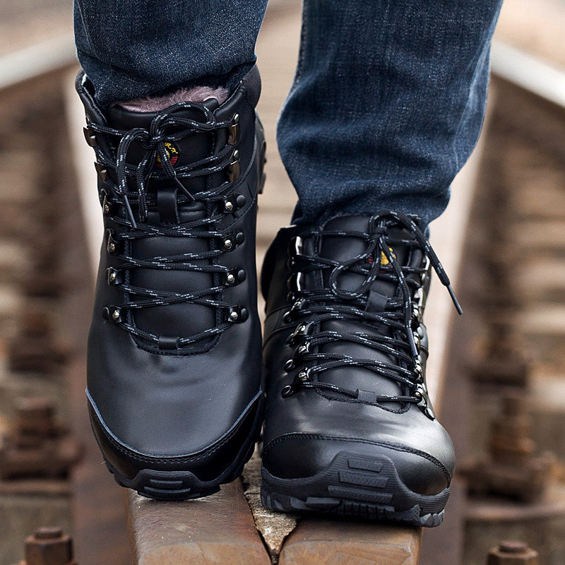 ⏰Limited Time Sale 70% OFF-Men’s Handmade Premium Leather Slip-On Driving Boots – Wide Toe, Arch Support, Waterproof, Pressure Relief, Non-Slip Sole for Casual, Travel&Outdoor