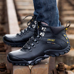 ⏰Limited Time Sale 70% OFF-Men’s Handmade Premium Leather Slip-On Driving Boots – Wide Toe, Arch Support, Waterproof, Pressure Relief, Non-Slip Sole for Casual, Travel&Outdoor