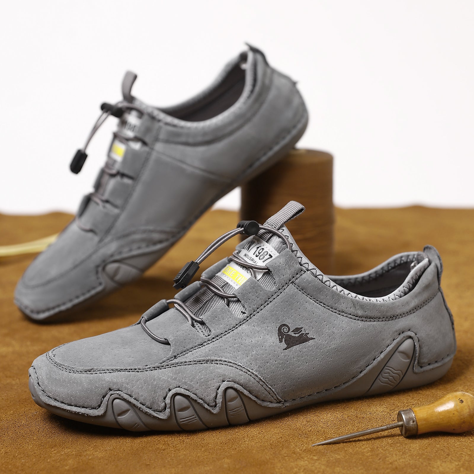 ⏰Limited-Time 70% OFF –Nubuck Leather Sportstyle Shoes-Arch Support, Non-Slip For Outdoor And Everyday