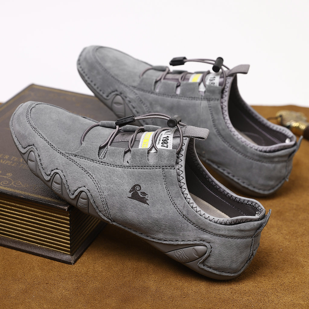 ⏰Limited-Time 70% OFF –Nubuck Leather Sportstyle Shoes-Arch Support, Non-Slip For Outdoor And Everyday
