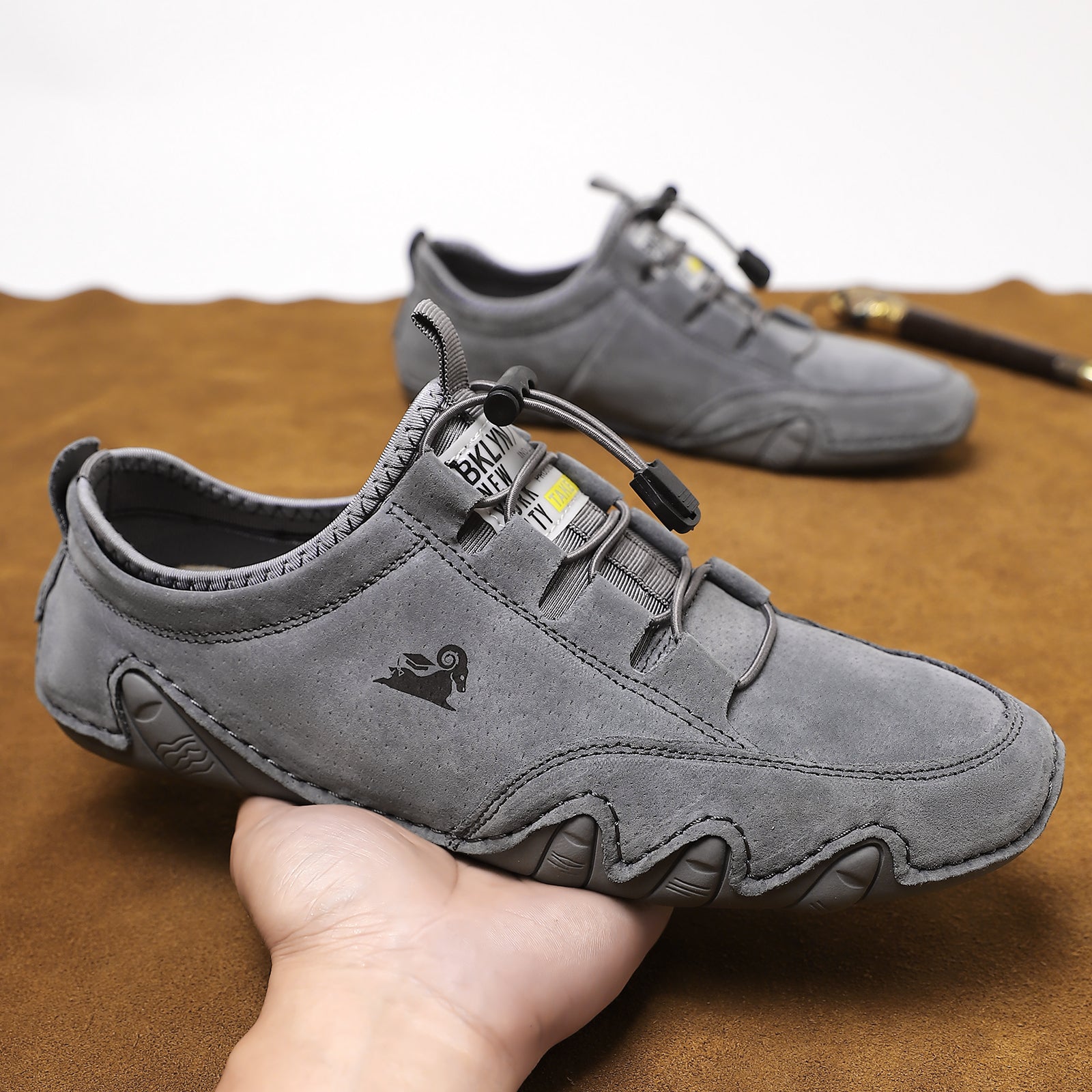 ⏰Limited-Time 70% OFF –Nubuck Leather Sportstyle Shoes-Arch Support, Non-Slip For Outdoor And Everyday
