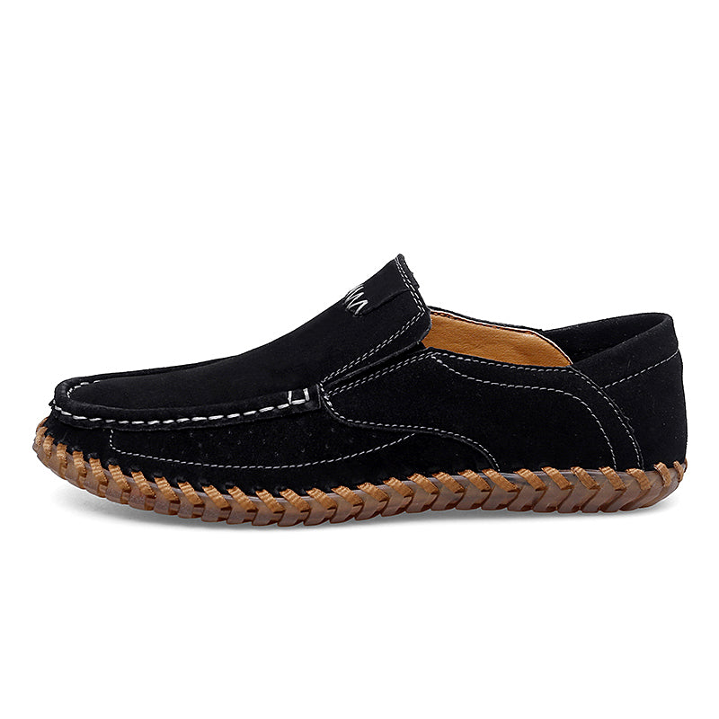(⏰Last Day 70% OFF🔥)Men's Handcrafted Suede Slip-On Loafers | Lightweight, Rebound Cushioning for Driving & Casual Comfort