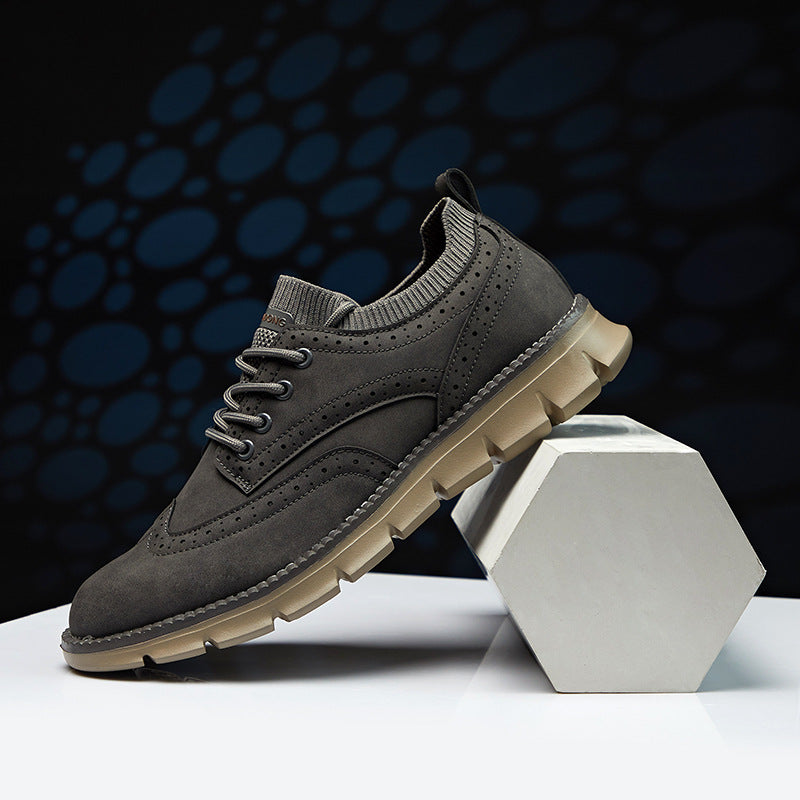 💥 12 HOURS. NO PAIN. – Men’s Vintage Leather Oxford Sneakers – Lightweight, Breathable, Arch Support, Flexible Non-Slip Sole