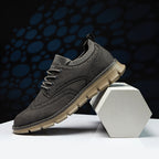 💥 12 HOURS. NO PAIN. – Men’s Vintage Leather Oxford Sneakers – Lightweight, Breathable, Arch Support, Flexible Non-Slip Sole