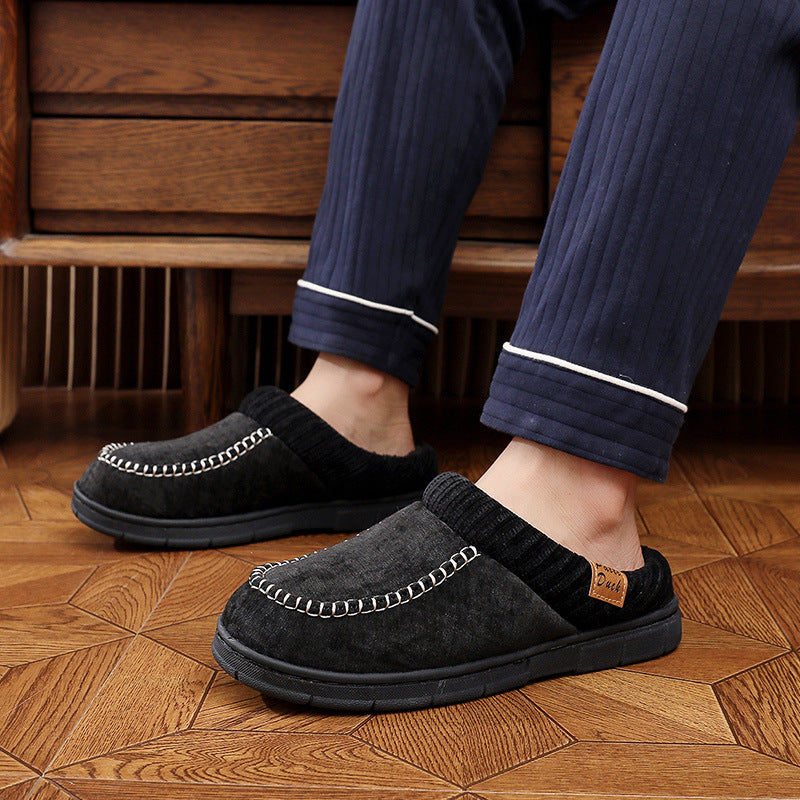 ⏰Limited-Time 70% OFF –Men's Suede Slippers - Waterproof, Warm Lining, Arch Support, Lightweight