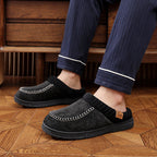 ⏰Limited-Time 70% OFF –Men's Suede Slippers - Waterproof, Warm Lining, Arch Support, Lightweight