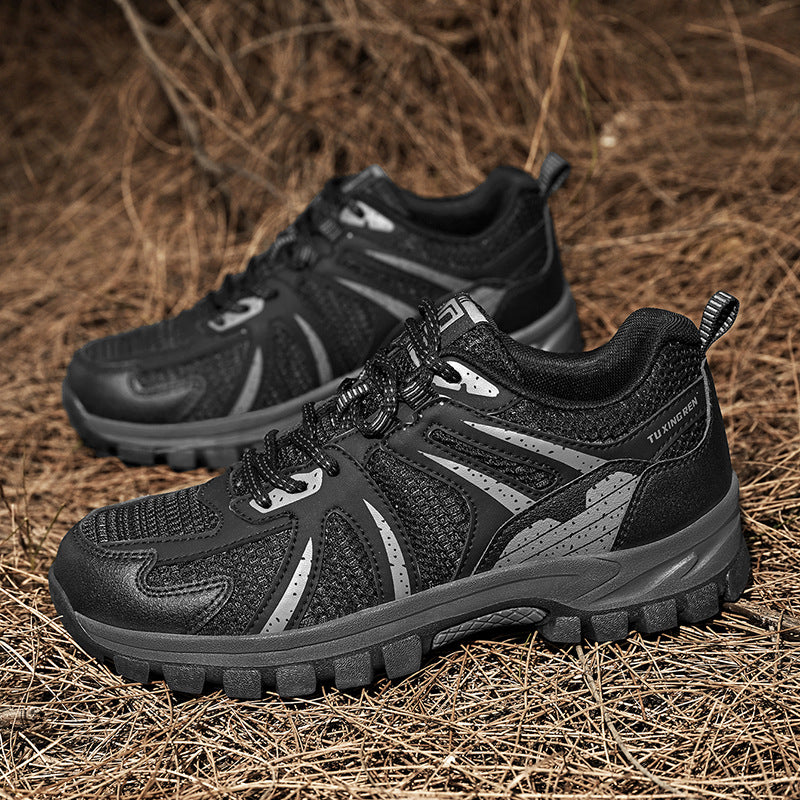 Men’s Steel Toe Safety Sneakers – Breathable Mesh, Lightweight Comfort, Non-Slip Grip & Puncture-Resistant Protection