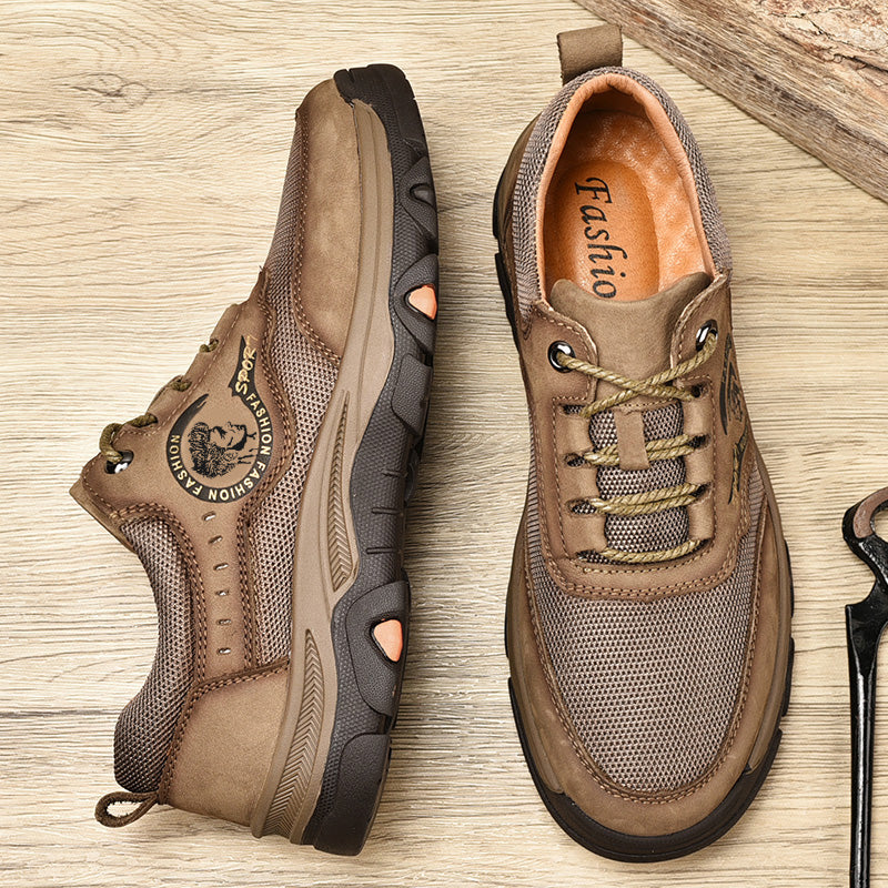 ⏰Limited-Time 70% OFF – Men's Outdoor Hiking Work Shoes – Ultimate Pain Relief, Waterproof, Non-Slip, Arch & Ankle Support