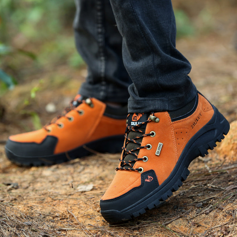 Men’s Steel Toe Hiking Work Shoes – Puncture-Resistant, Lightweight, Slip-Resistant & Durable for Outdoor Work