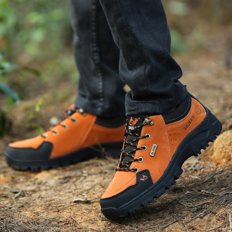 Men’s Steel Toe Hiking Work Shoes – Puncture-Resistant, Lightweight, Slip-Resistant & Durable for Outdoor Work