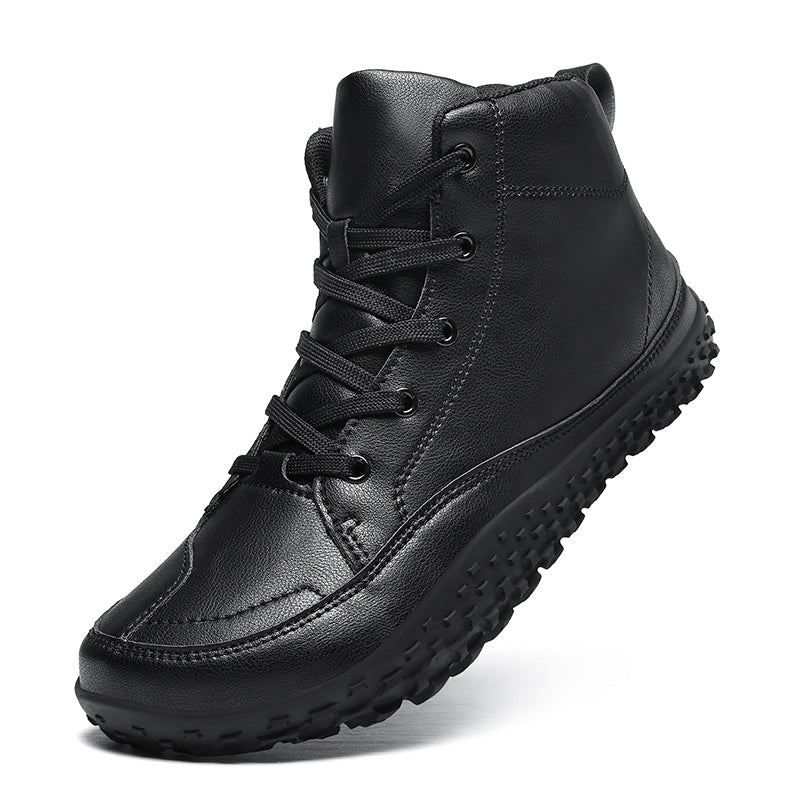 ⏰Limited-Time 70% OFF –Men's Barefoot Orthopedic Hiking Boots – Comfortable Leather, Arch Support, Non-Slip, Lace-Up Combat Boots for Work & Outdoors
