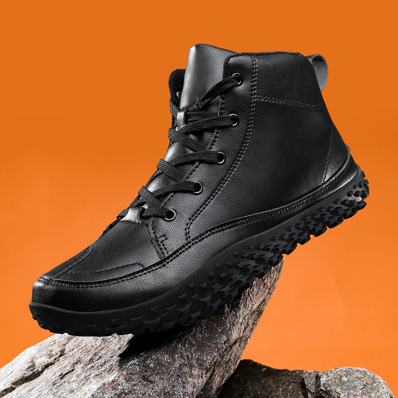 ⏰Limited-Time 70% OFF –Men's Barefoot Orthopedic Hiking Boots – Comfortable Leather, Arch Support, Non-Slip, Lace-Up Combat Boots for Work & Outdoors