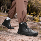 ⏰Limited-Time 70% OFF –Men's Barefoot Orthopedic Hiking Boots – Comfortable Leather, Arch Support, Non-Slip, Lace-Up Combat Boots for Work & Outdoors