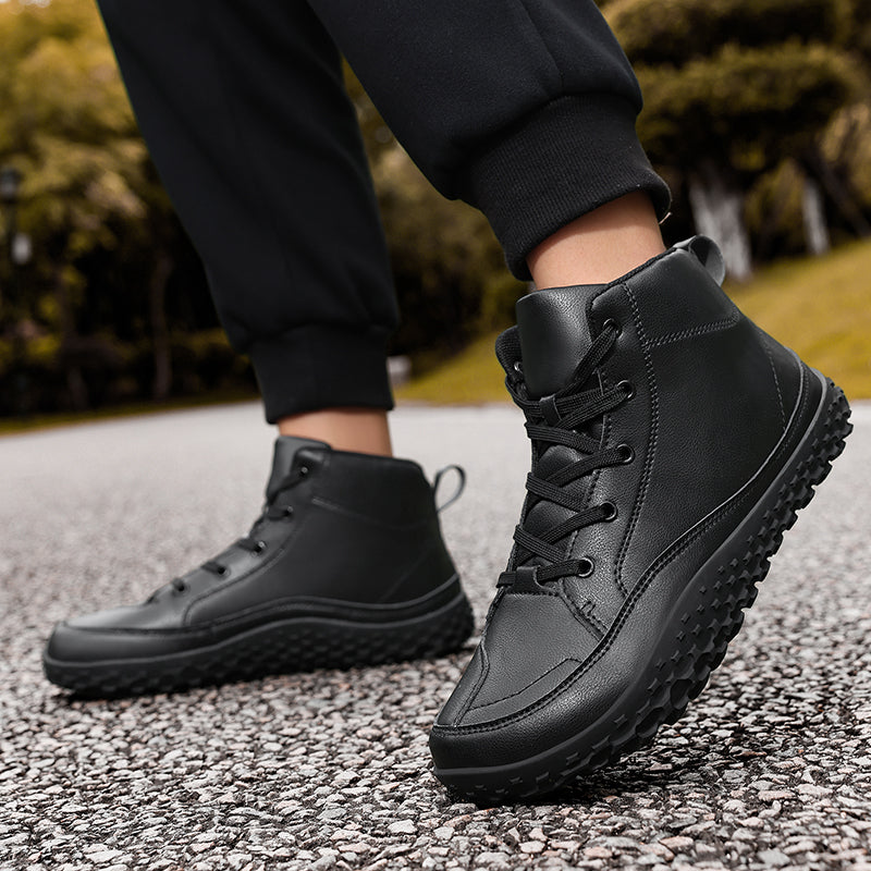 ⏰Limited-Time 70% OFF –Men's Barefoot Orthopedic Hiking Boots – Comfortable Leather, Arch Support, Non-Slip, Lace-Up Combat Boots for Work & Outdoors