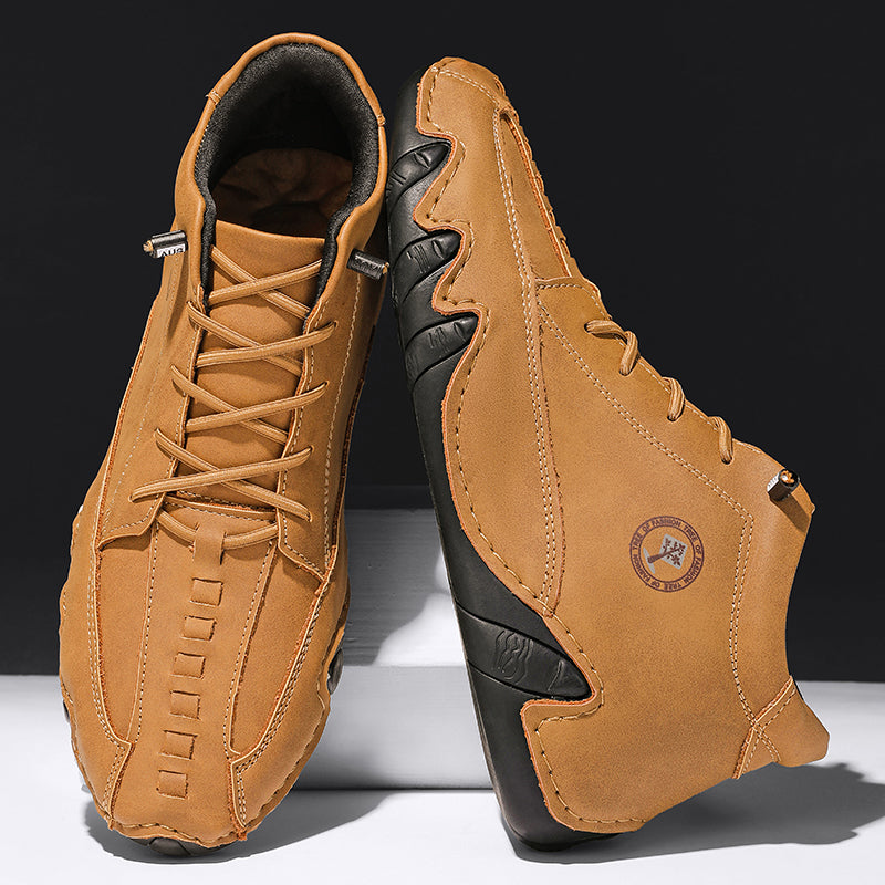 ⏰Limited Time Sale 70% OFF– Mens Casual Driving Shoes-Wide Toe, Arch Support, Waterproof, Pressure Relief Walking Sneakers