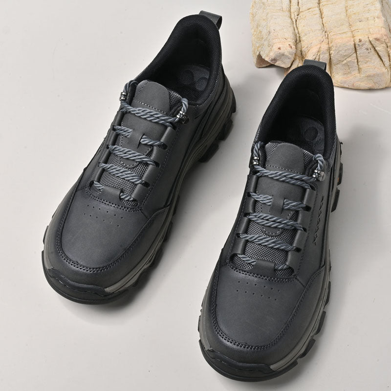 (💥Top Rated Choice) Men’s Handmade Leather Work Shoes – Waterproof, Arch Support, Pressure Relief, Wide Toe Box, Built for All-Day Comfort & Outdoor Use