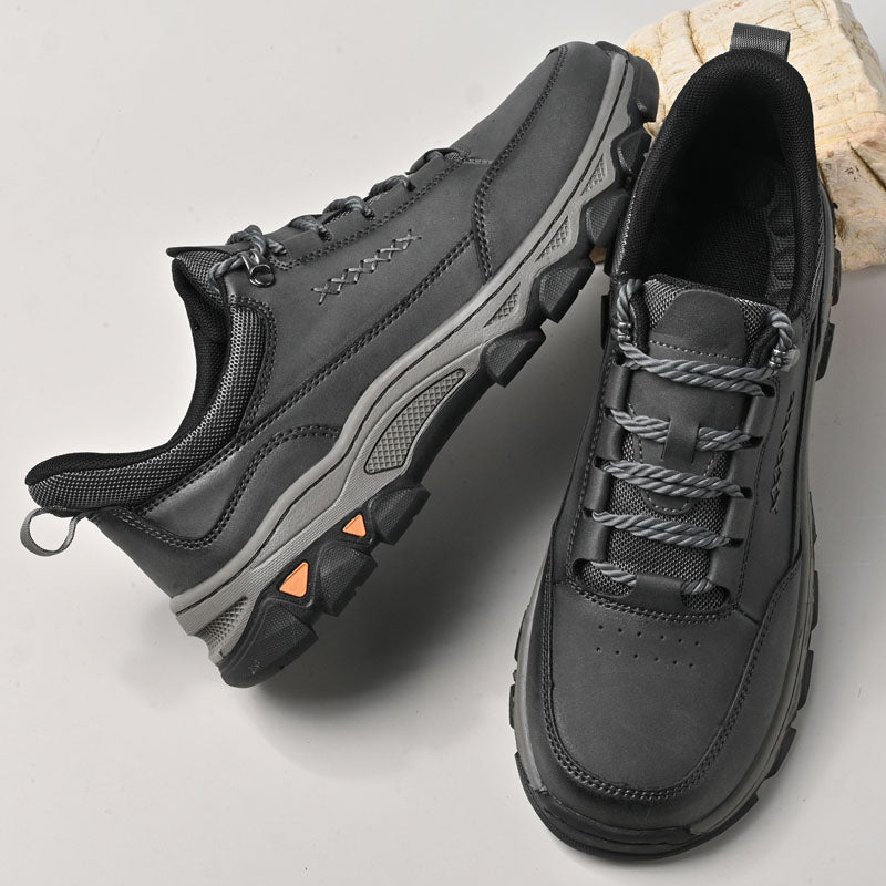 (💥Top Rated Choice) Men’s Handmade Leather Work Shoes – Waterproof, Arch Support, Pressure Relief, Wide Toe Box, Built for All-Day Comfort & Outdoor Use